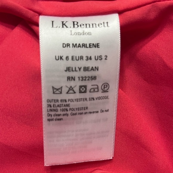 LK Bennett Dr. Marlene Dress in Jelly Bean Size 2 - Picture 10 of 10